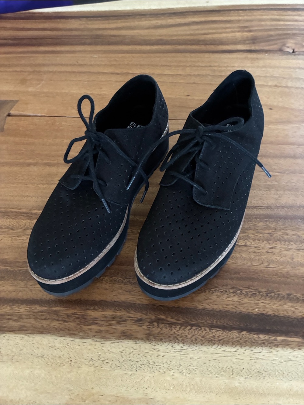 Eileen Fisher Ergo Wedge Derby Oxford SZ 7.5 - Picture 2 of 6